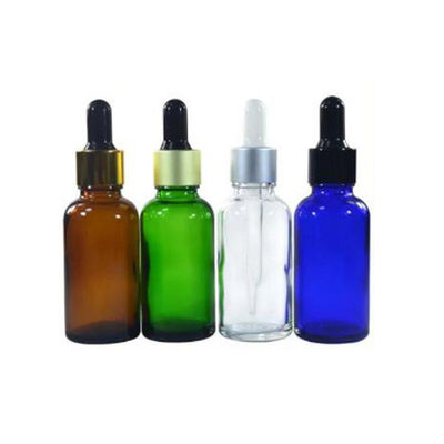 Quality Colorful Glass Dropper Bottles , 1 oz 2 oz 4 oz Boston Round Dropper Bottles factory
